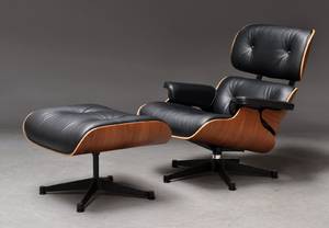 Charles Eames. Lounge Chair med fodskammel. 2