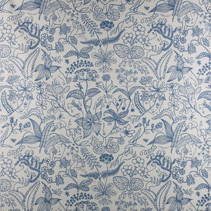 Tyg, Stig Lindberg, Grazia Grande, blå, 2,6 m