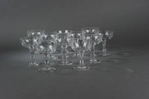 Facetslebne champagneskåle 11