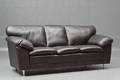 Tre personers sofa med læder