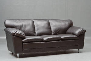 Tre personers sofa med læder