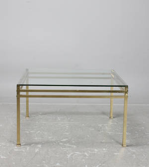 Soffbord, mässingglas