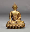 Siddende shiva af bronze 