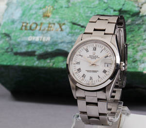 Rolex Oyster Perpetual Date. Herreur i stål med dato, 1996