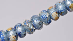 Charlotte Borgen, 20 charms - emaljebeadscharms - støvblå 20