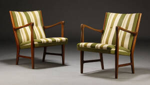 Fritz Hansen, par lænestole model 8375, 1940erne 2