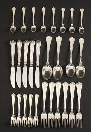 Carl M. Cohr, Herregaard, bestikdele, sølv 28