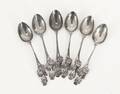 Kaffeskedar 6st, silver, Gewe