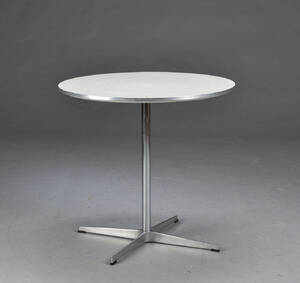 Arne Jacobsen Piet Hein. Cafébord med hvid laminat 