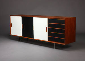 Dansk møbelproducent, lav skænk, teaktræ, 1960erne