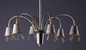 Poul Henningsen. Bombardementskrone med seks arme, 40erne