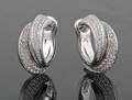 Cartier Diamond earrings , 18kt approx. 1.00ct 2. with papers