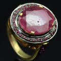 Rubin ring ca. 5.22 ct.