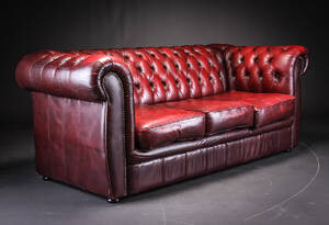 Tre-pers. sofa, Chesterfield stil 