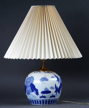 Kinesisk bordlampe, 1900-tallet
