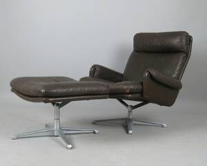 Lounge Chair der 196070er Jahre mit Ottomane 2