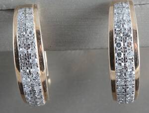 Earrings in 9k with diamonds 0.38ct