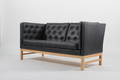 Erik Ole Jørgensen. Fritstående sofa, model EJ-315 sort læder