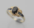 Diamant og safirring
