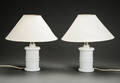Sidse Werner for Holmegaard. Par Apoteker bordlamper af opalglas 2 
