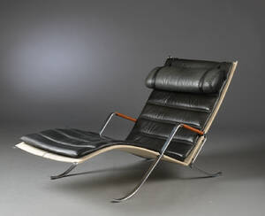Preben Fabricius  Jørgen Kastholm. Chaiselong model FK87 Grasshopper  