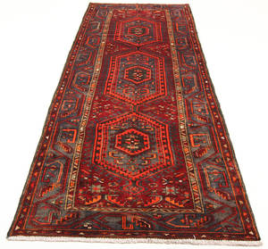 Handknuten persisk gallerimatta, Zanjan 305x105 cm.