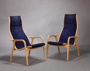 Yngve Ekström. Par Lamino lænestole, bøgetræ 2