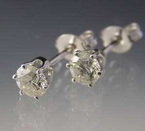 Par brillant ørestikker ca. 0.72 ct.