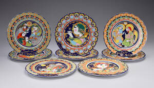 Wiinblad weihnachtteller af porcelæn 1975-1982  8.