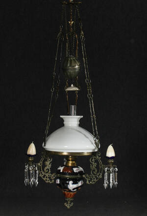 Takfotogenlampa, majolika