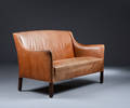 To-pers. lædersofa 