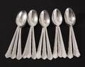 Kaffeskedar 14st, silver, Chippendale