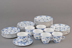 Kgl. Porcelæn, musselmalet helblonde, kaffestel 31