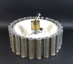 Kaiser, Pendelleuchte mit Messing- und Glasröhren