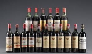 Samling af ældre Bordeaux rødvine 17.
