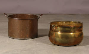 Brandspande, kobber og messing 2