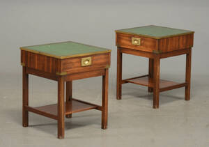 Par lampeborde med læder 2