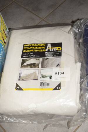 Oupppackad presenning 5x8 m  9x9 m
