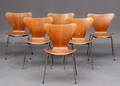 Arne Jacobsen. Seks syverstole model 3107 i teak 6 Denne vare er sat til omsalg under nyt varenummer 4022965