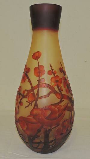 Glas Vas Omfågnstyp Höjd 37cm