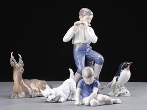 Samling figurer, porcelæn. Kgl.P.BG. 5