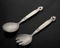 Georg Jensen KongeAcorn. Salatsæt af sterlingsølv 2 