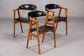 Dansk møbelproducent. Tre armstole af bøg 3