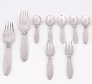 Gundorph Albertus for Georg Jensen. Kaktus bestikdele af sterlingsølv 9