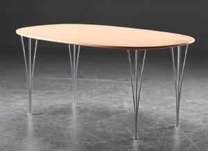 Piet Hein  Bruno Mathsson. Super Ellipse spisebord, bøg 