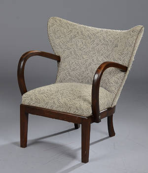 Lænestol, bejdset træ, 1940erne 