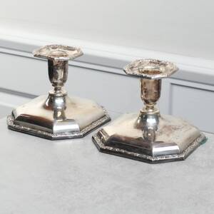 LJUSSTAKAR, 1 par, silver