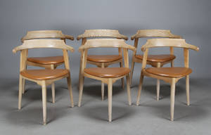 Hans J. Wegner. Seks stole model PP 583 6