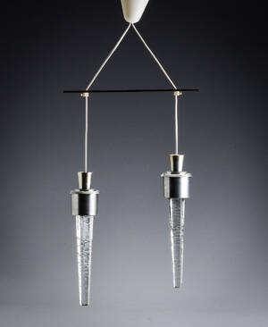 Carl Fagerlund for Orrefors. Et par Istaplamper 2