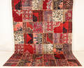 Handknuten persisk matta, patchwork 355x260 cm.